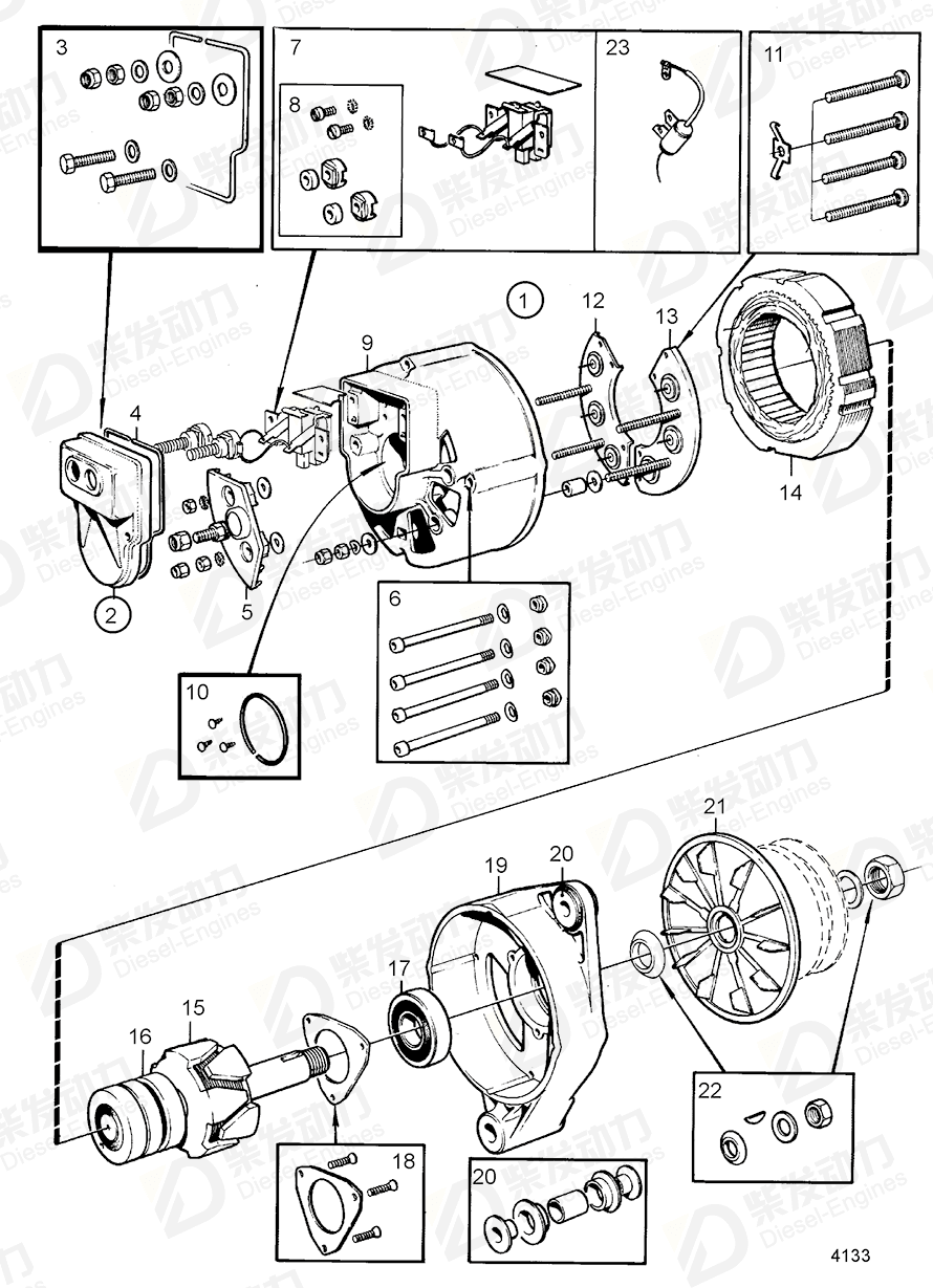 VOLVO Alternator 827348 Drawing